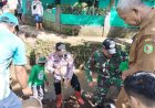 TNI DAN POLRI BERSAMA PIHAK KELURAHAN MEMPERBAIKI JEMBATAN
